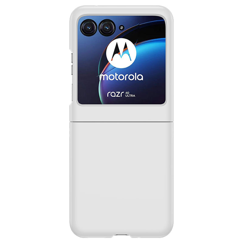 Uniqkart for Motorola Razr 40 Ultra 5G Hard PC Phone Case Ultra-thin Skin-touch Back Cover - White