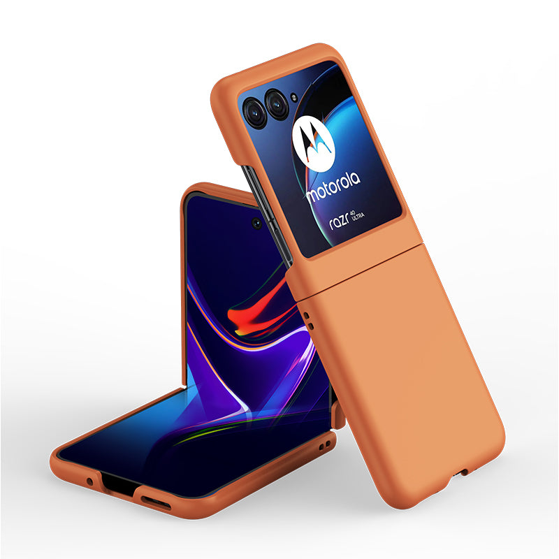 Uniqkart for Motorola Razr 40 Ultra 5G Hard PC Phone Case Ultra-thin Skin-touch Back Cover - Orange