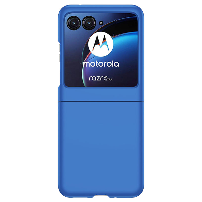 Uniqkart for Motorola Razr 40 Ultra 5G Hard PC Phone Case Ultra-thin Skin-touch Back Cover - Dark Blue