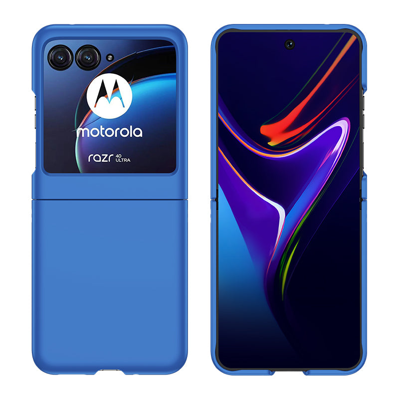 Uniqkart for Motorola Razr 40 Ultra 5G Hard PC Phone Case Ultra-thin Skin-touch Back Cover - Dark Blue