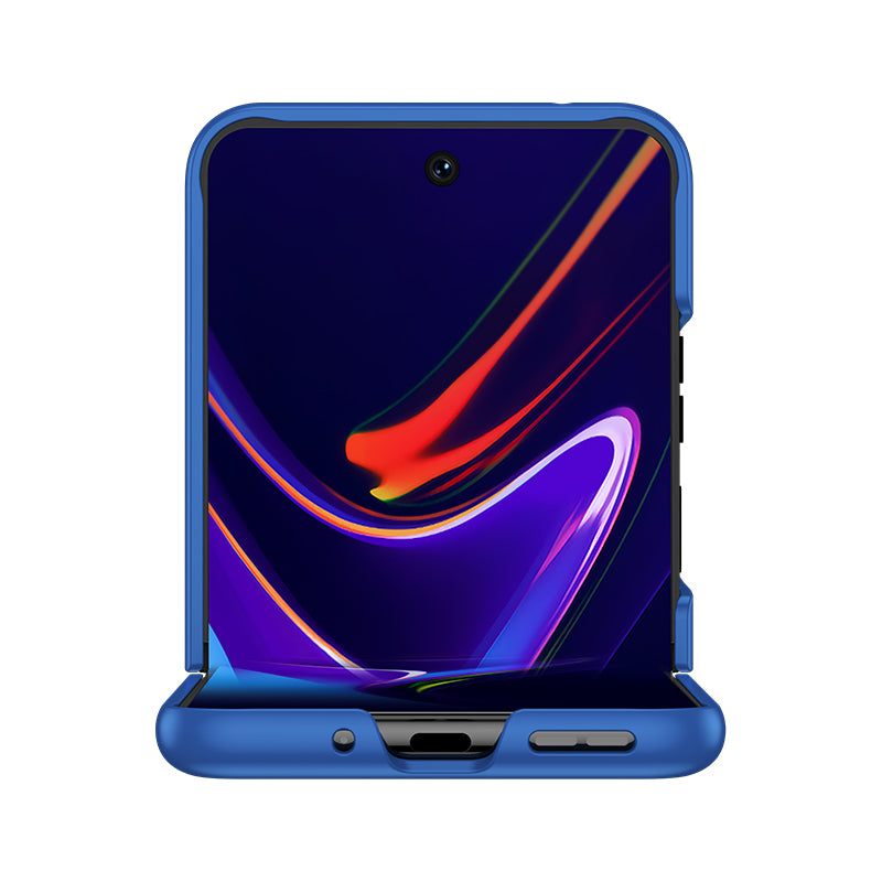 Uniqkart for Motorola Razr 40 Ultra 5G Hard PC Phone Case Ultra-thin Skin-touch Back Cover - Dark Blue