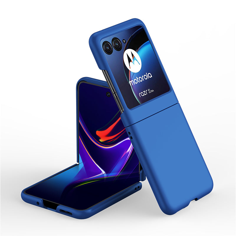 Uniqkart for Motorola Razr 40 Ultra 5G Hard PC Phone Case Ultra-thin Skin-touch Back Cover - Dark Blue