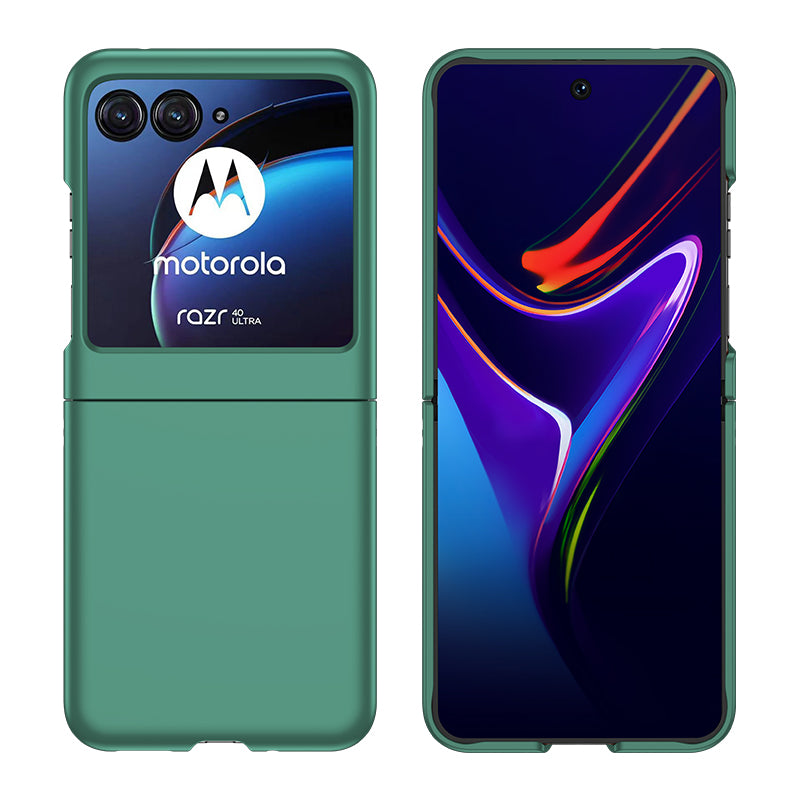 Uniqkart for Motorola Razr 40 Ultra 5G Hard PC Phone Case Ultra-thin Skin-touch Back Cover - Dark Green