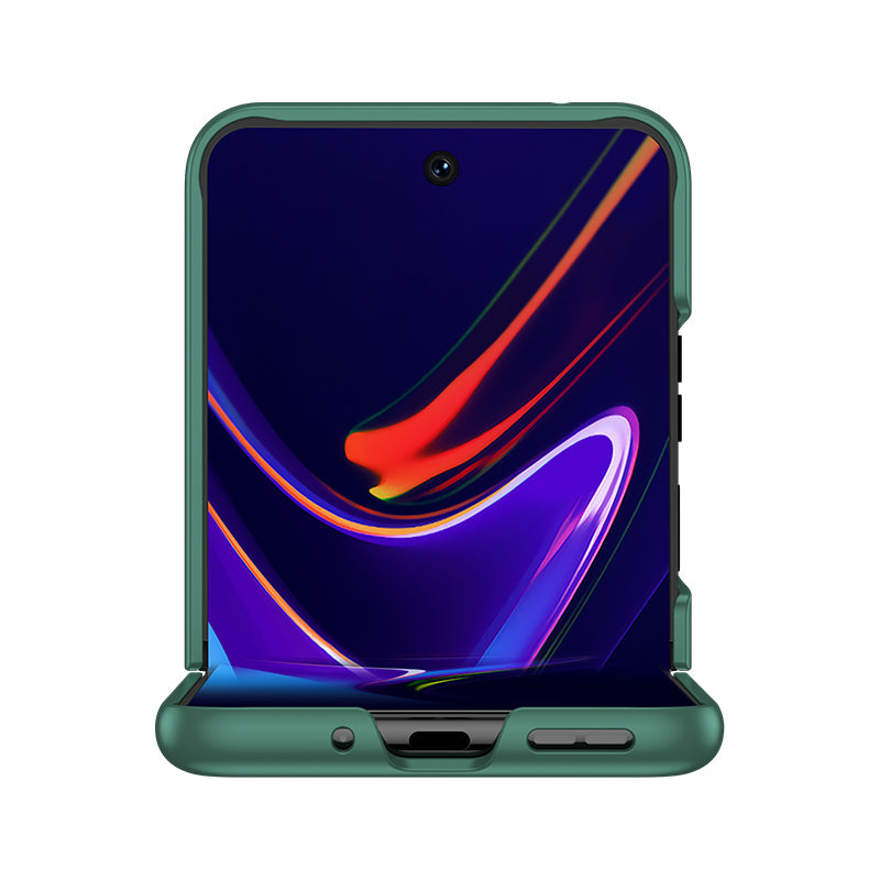 Uniqkart for Motorola Razr 40 Ultra 5G Hard PC Phone Case Ultra-thin Skin-touch Back Cover - Dark Green