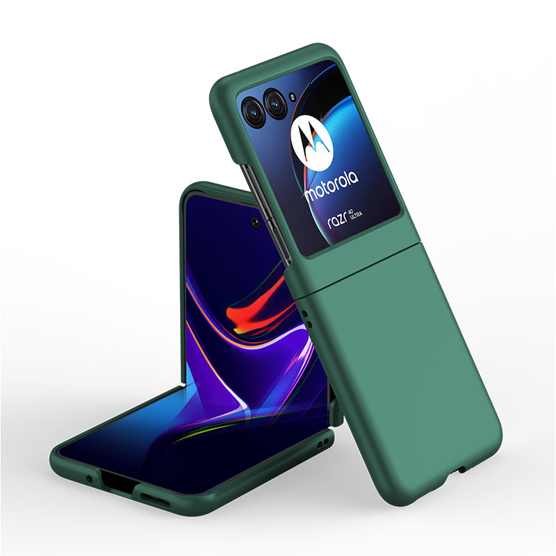 Uniqkart for Motorola Razr 40 Ultra 5G Hard PC Phone Case Ultra-thin Skin-touch Back Cover - Dark Green