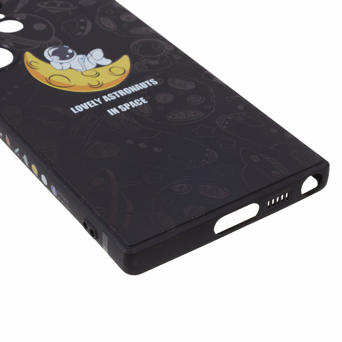 Uniqkart for Samsung Galaxy S23 Ultra Cartoon Astronaut Pattern Soft TPU Case Precise Cutout Phone Cover - Style D