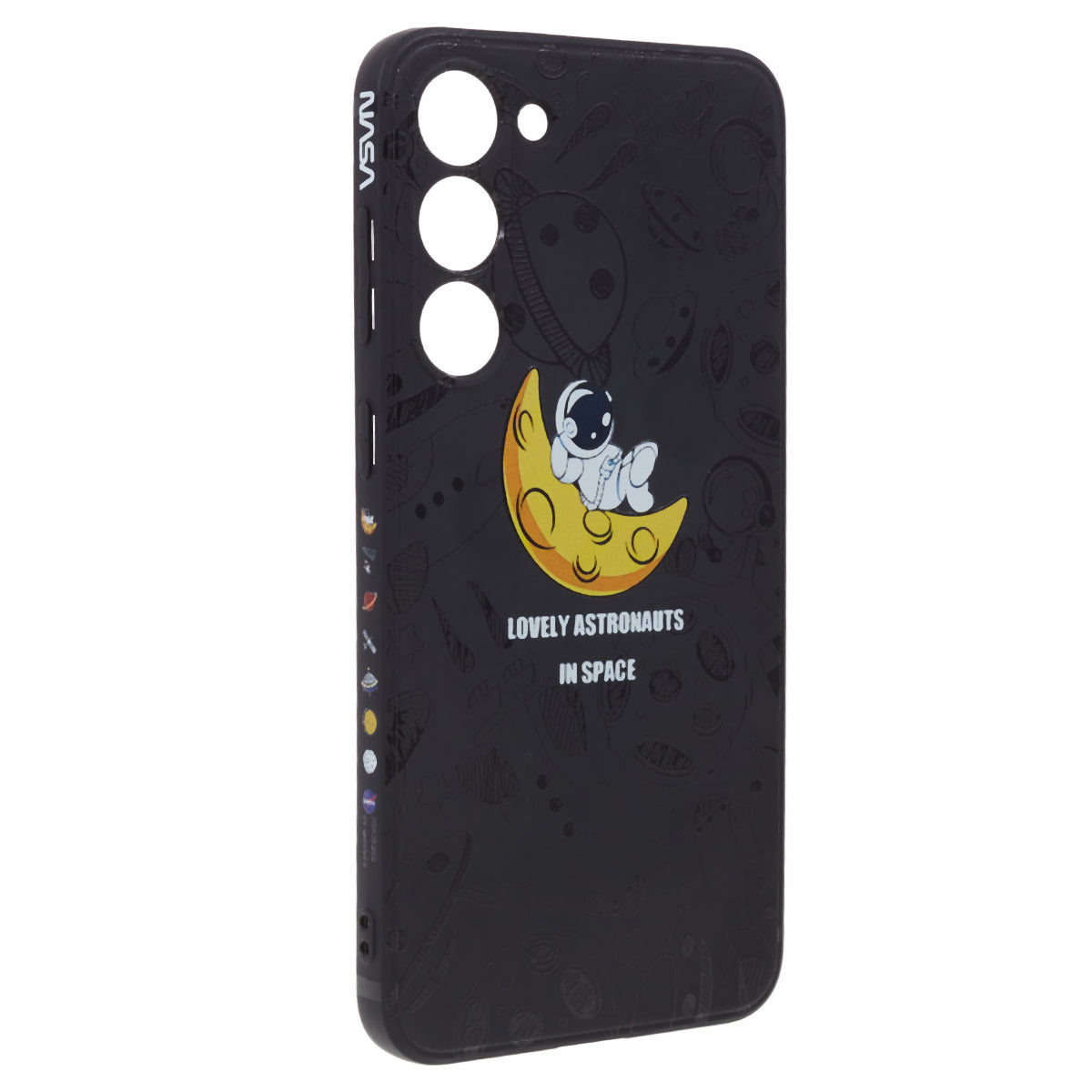 Soft TPU Case for Samsung Galaxy S23+ Cartoon Astronaut Pattern Precise Cutout Phone Cover - Style C