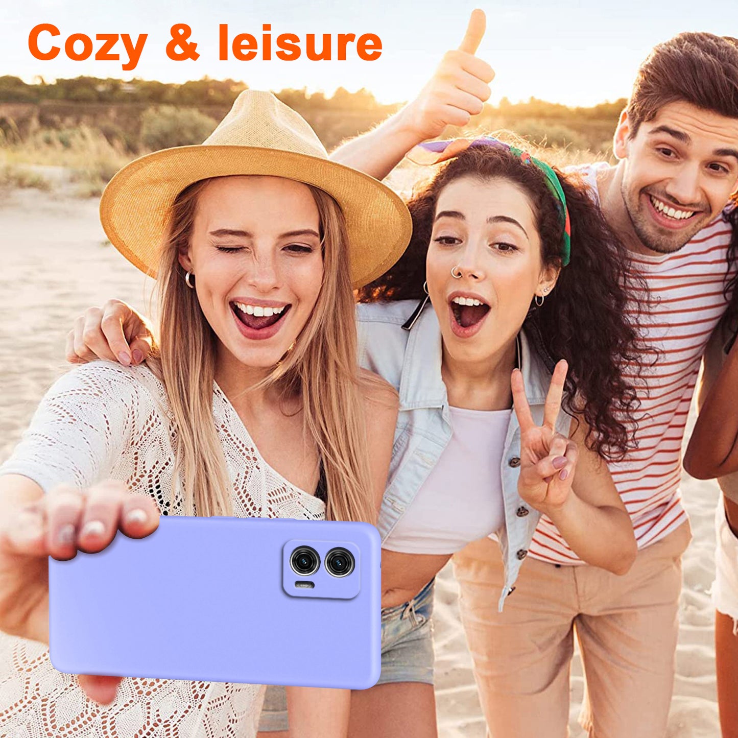 Uniqkart for Motorola Moto G73 5G Fiber Lining + TPU Phone Case 2.2mm Shockproof Protective Cover - Black