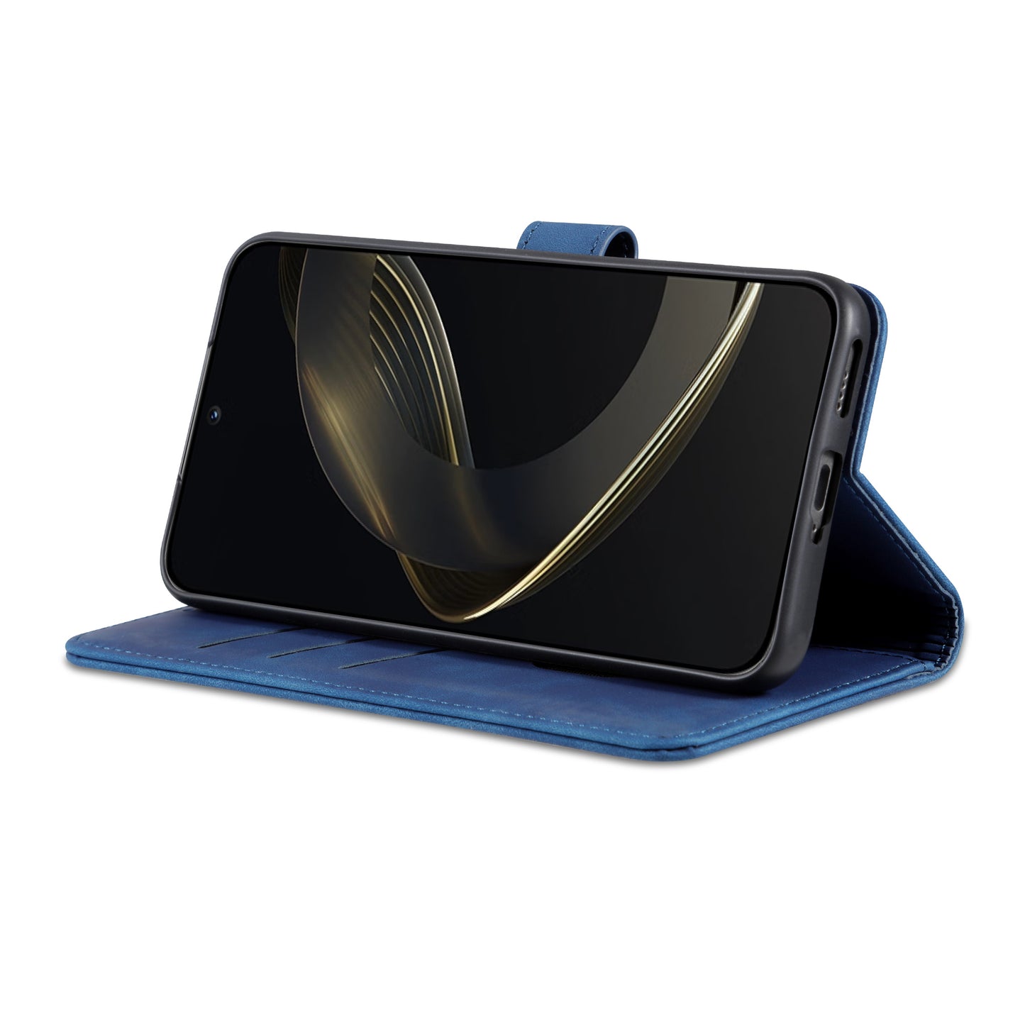 Uniqkart For Huawei nova 11 Cell Phone Cover Stand Wallet PU Leather Phone Case - Blue