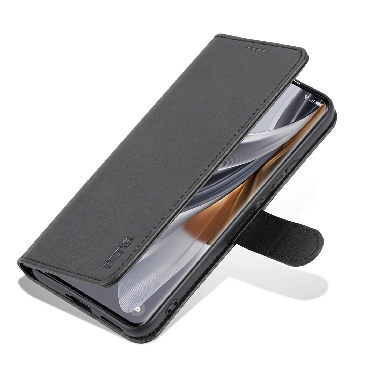 Uniqkart for Huawei nova 11 Ultra / nova 11 Pro Anti-Dust PU Leather Phone Cover Stand Wallet Case - Black