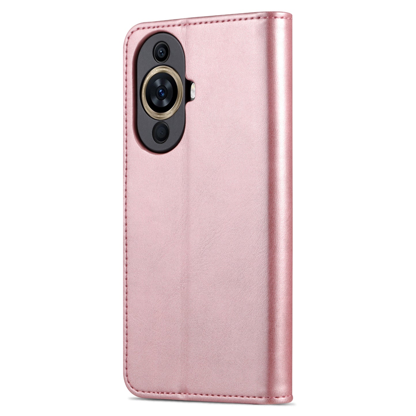 Uniqkart for Huawei nova 11 Ultra / nova 11 Pro Anti-Dust PU Leather Phone Cover Stand Wallet Case - Rose Gold