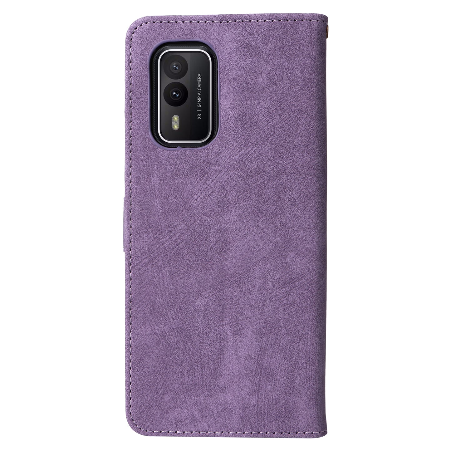 Uniqkart for Nokia XR21 RFID Blocking Phone Cover Wallet Stand Shell Shockproof Leather Case - Purple