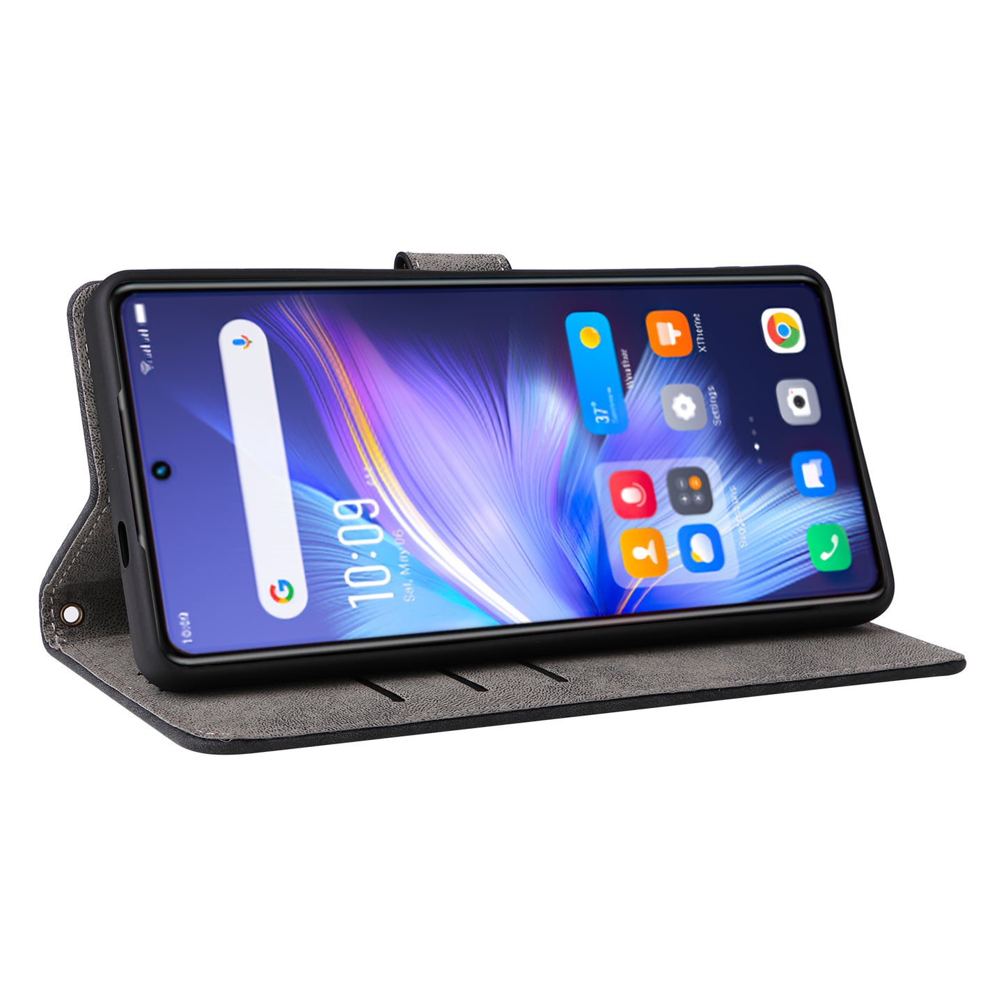 RFID Blocking Phone Cover for Infinix Note 30 Pro 4G X678B Wallet Stand Shell Leather Case - Black