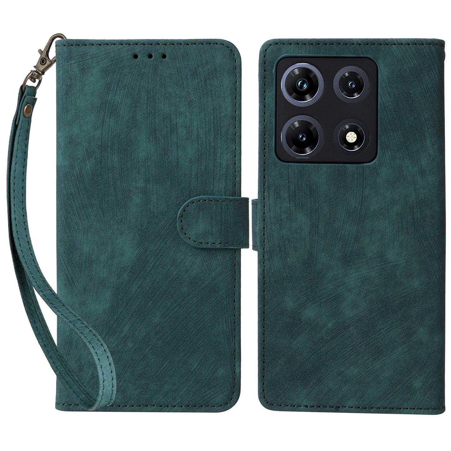 RFID Blocking Phone Cover for Infinix Note 30 Pro 4G X678B Wallet Stand Shell Leather Case - Green