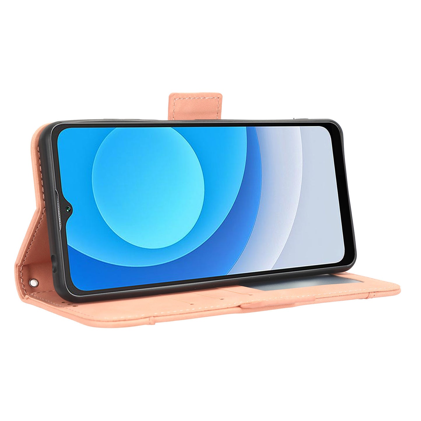 Uniqkart for Blackview Oscal C30 / Oscal C30 Pro Multiple Card Slots PU Leather Case Wallet Phone Stand Cover - Pink