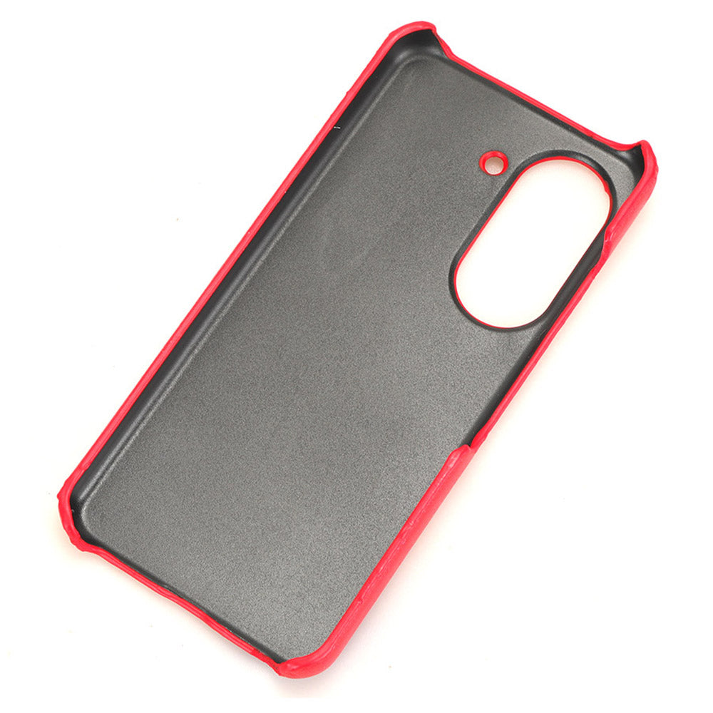 Uniqkart for Asus Zenfone 9 5G Litchi Texture Phone Case PU Leather + TPU Protective Cover - Red