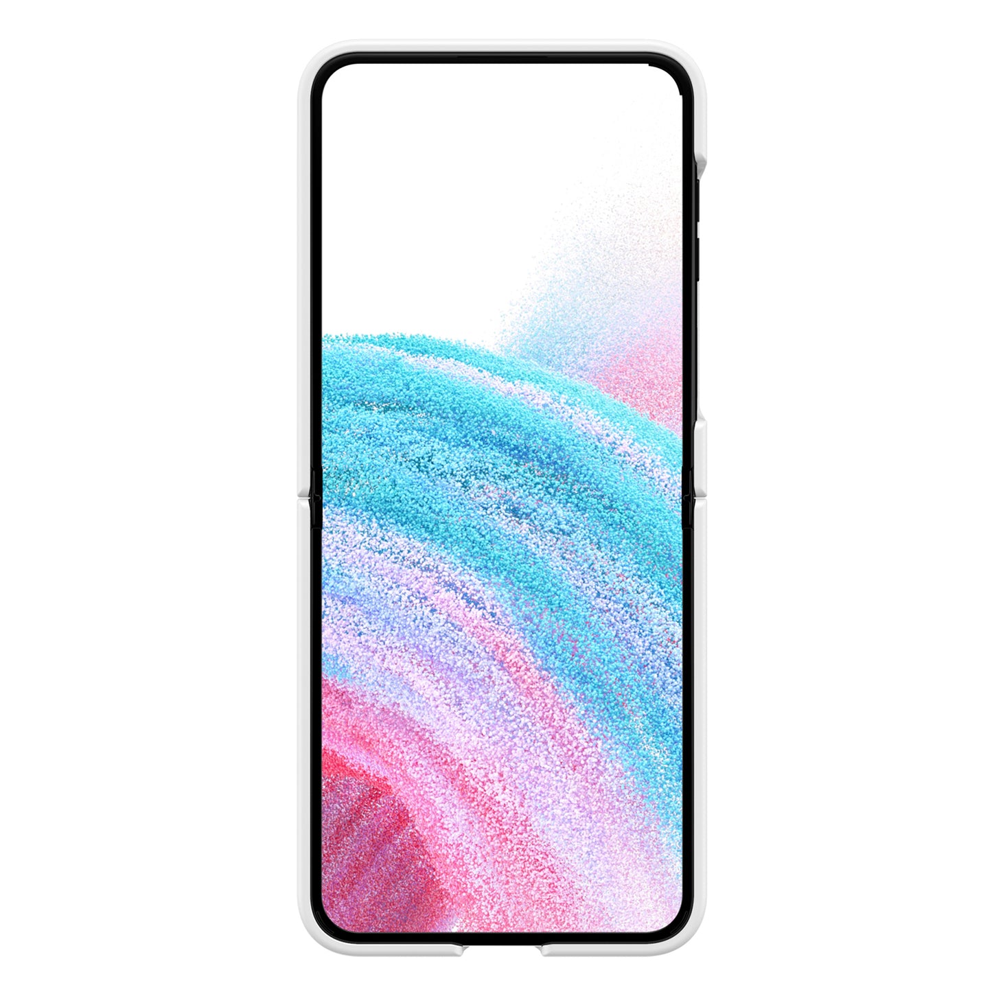 Uniqkart for Samsung Galaxy Z Flip5 5G Hard PC Phone Case Anti-scratch Cover with D-Shape Ring Holder - White