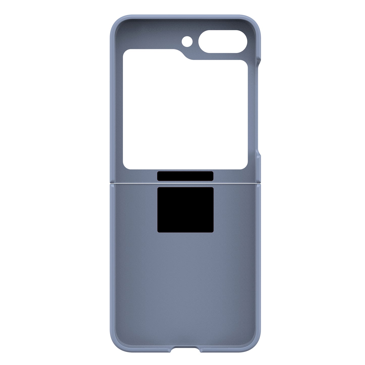 Uniqkart for Samsung Galaxy Z Flip5 5G Hard PC Phone Case Anti-scratch Cover with D-Shape Ring Holder - Lavender Blue