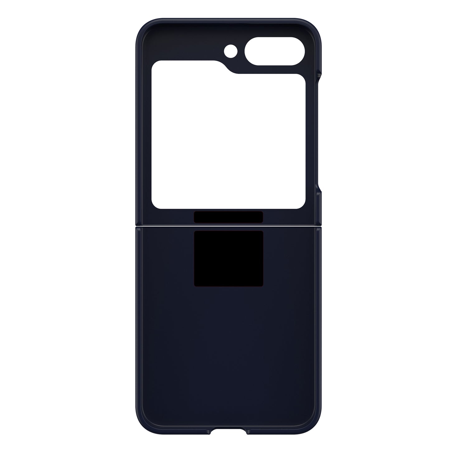 Uniqkart for Samsung Galaxy Z Flip5 5G Hard PC Phone Case Anti-scratch Cover with D-Shape Ring Holder - Dark Blue