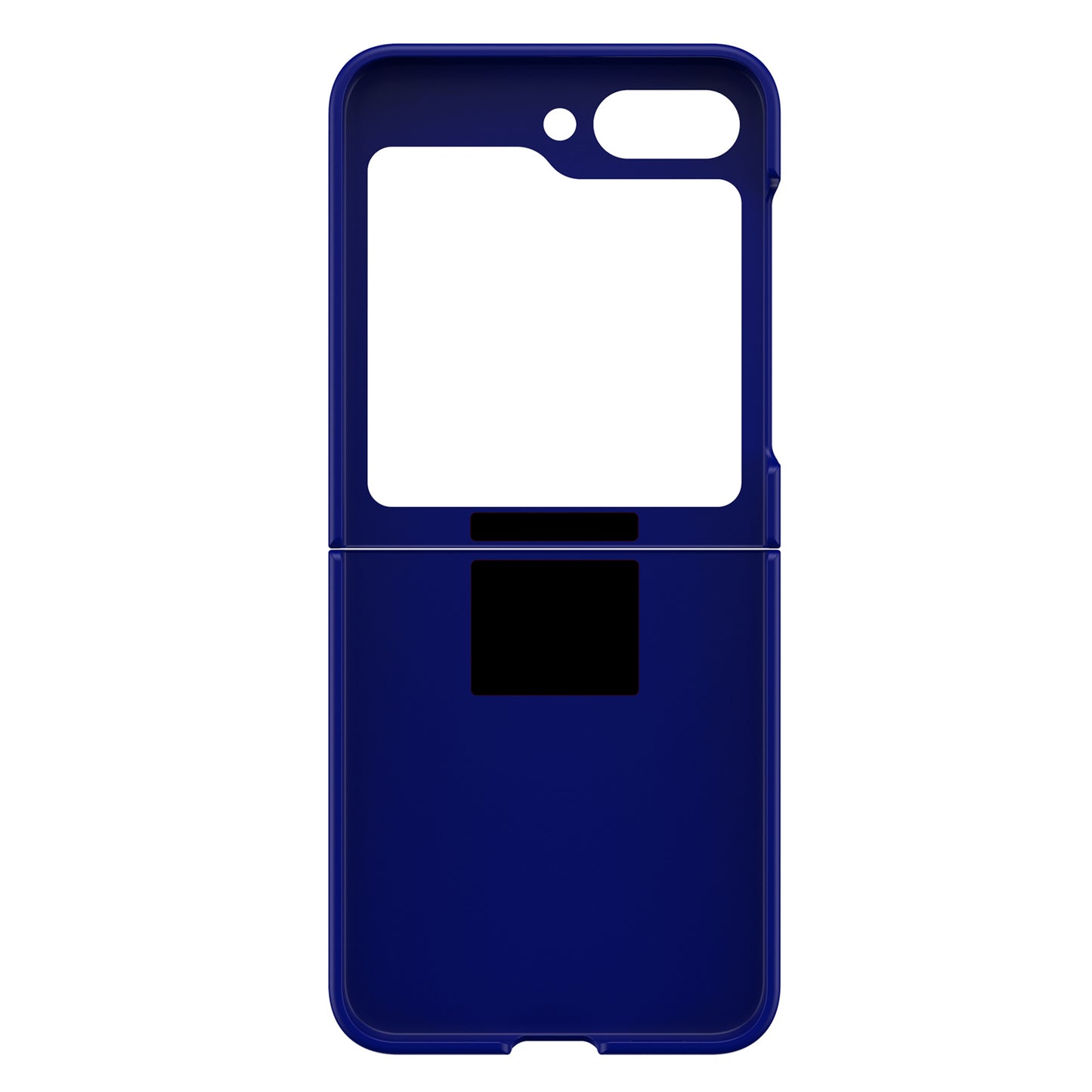 Uniqkart for Samsung Galaxy Z Flip5 5G Hard PC Phone Case Anti-scratch Cover with D-Shape Ring Holder - Klein Blue