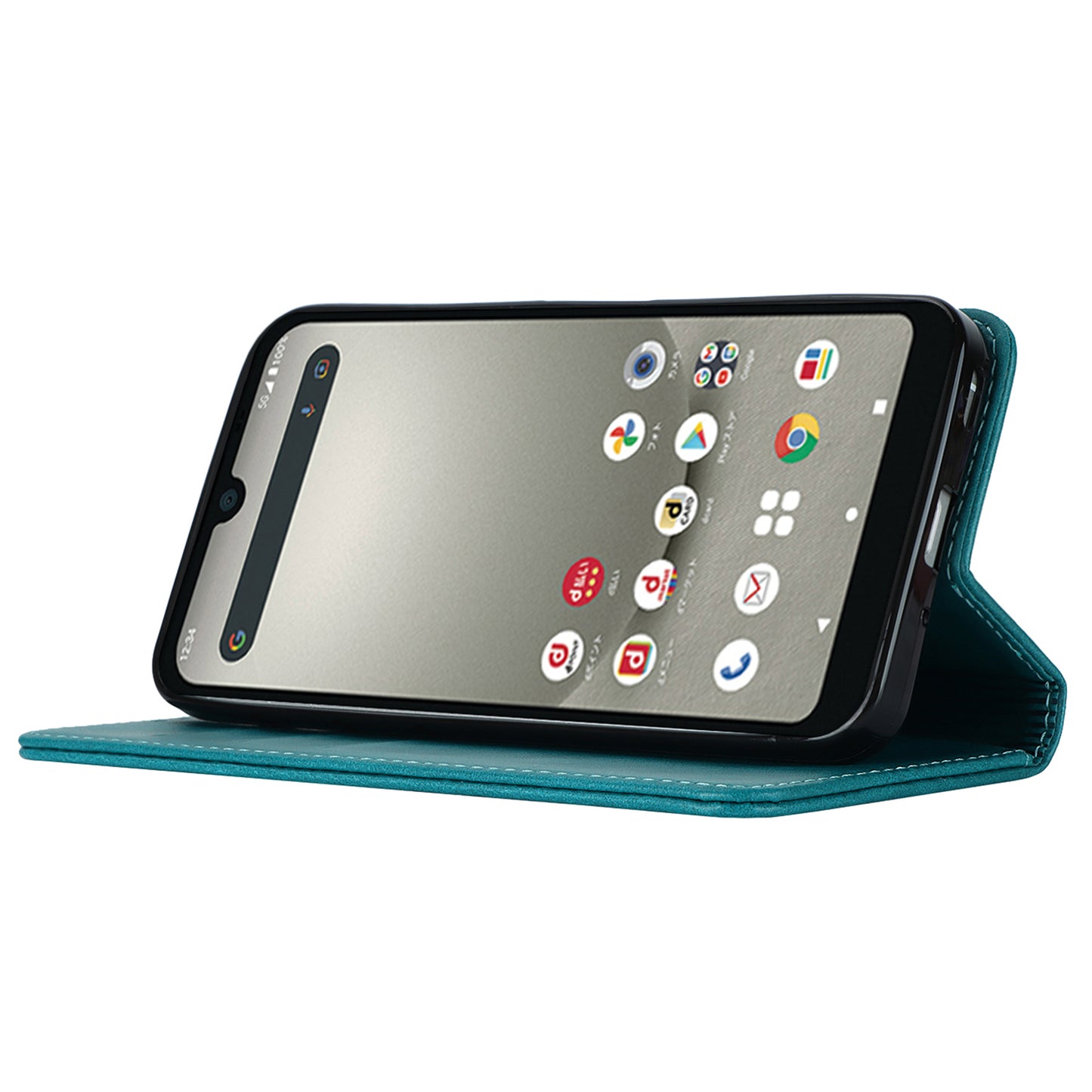 Calf Texture PU Leather Case for Sharp Aquos Wish3 Shockproof Stand Wallet Phone Cover - Sky Blue