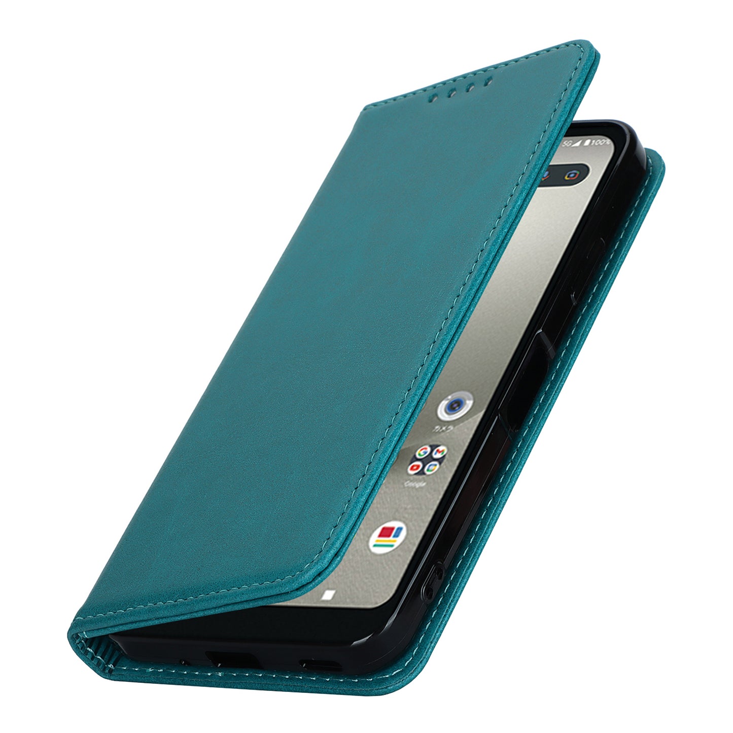 Calf Texture PU Leather Case for Sharp Aquos Wish3 Shockproof Stand Wallet Phone Cover - Sky Blue
