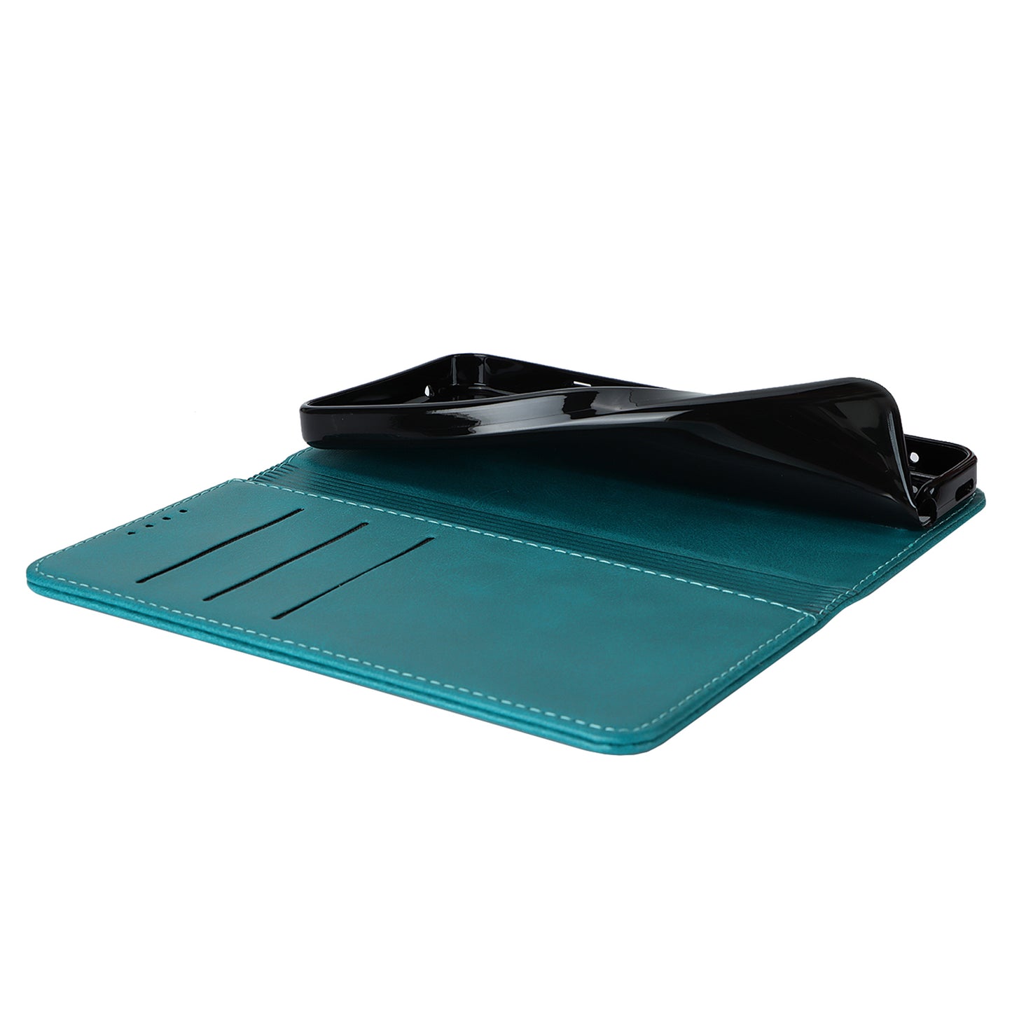 Calf Texture PU Leather Case for Sharp Aquos Wish3 Shockproof Stand Wallet Phone Cover - Sky Blue