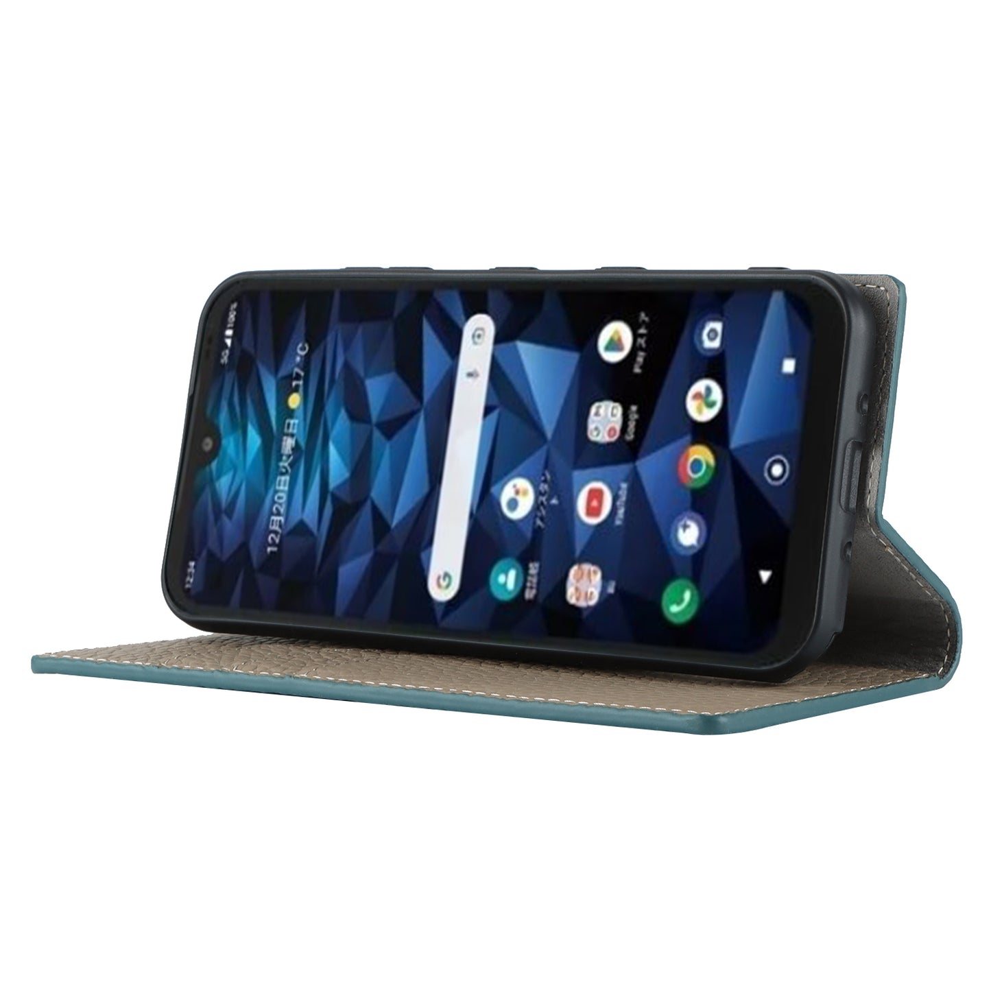 Wallet Cover for Kyocera Digno SX3 KYG02 Litchi Texture Genuine Cow Leather Phone Stand Case with Strap - Baby Blue