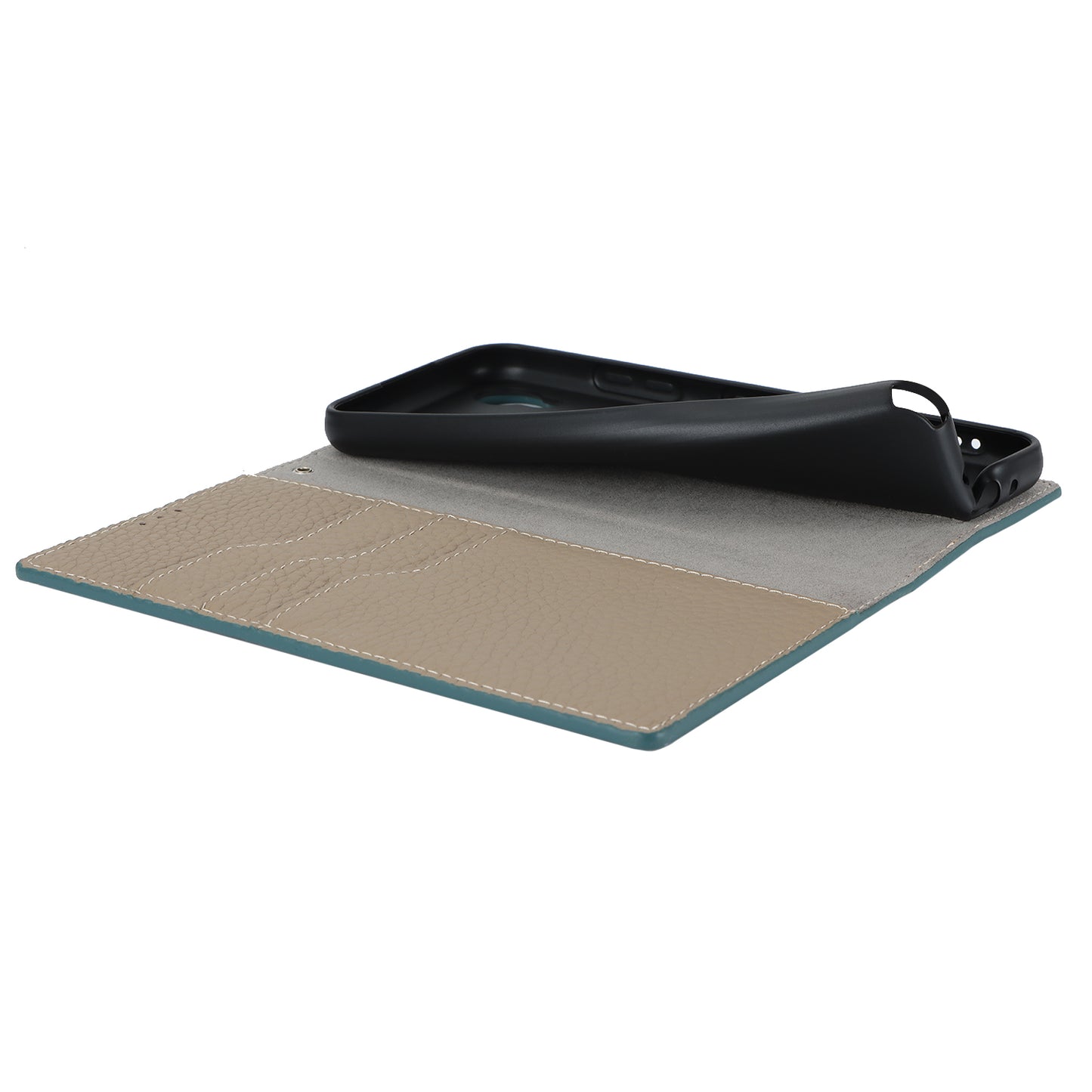 Wallet Cover for Kyocera Digno SX3 KYG02 Litchi Texture Genuine Cow Leather Phone Stand Case with Strap - Baby Blue