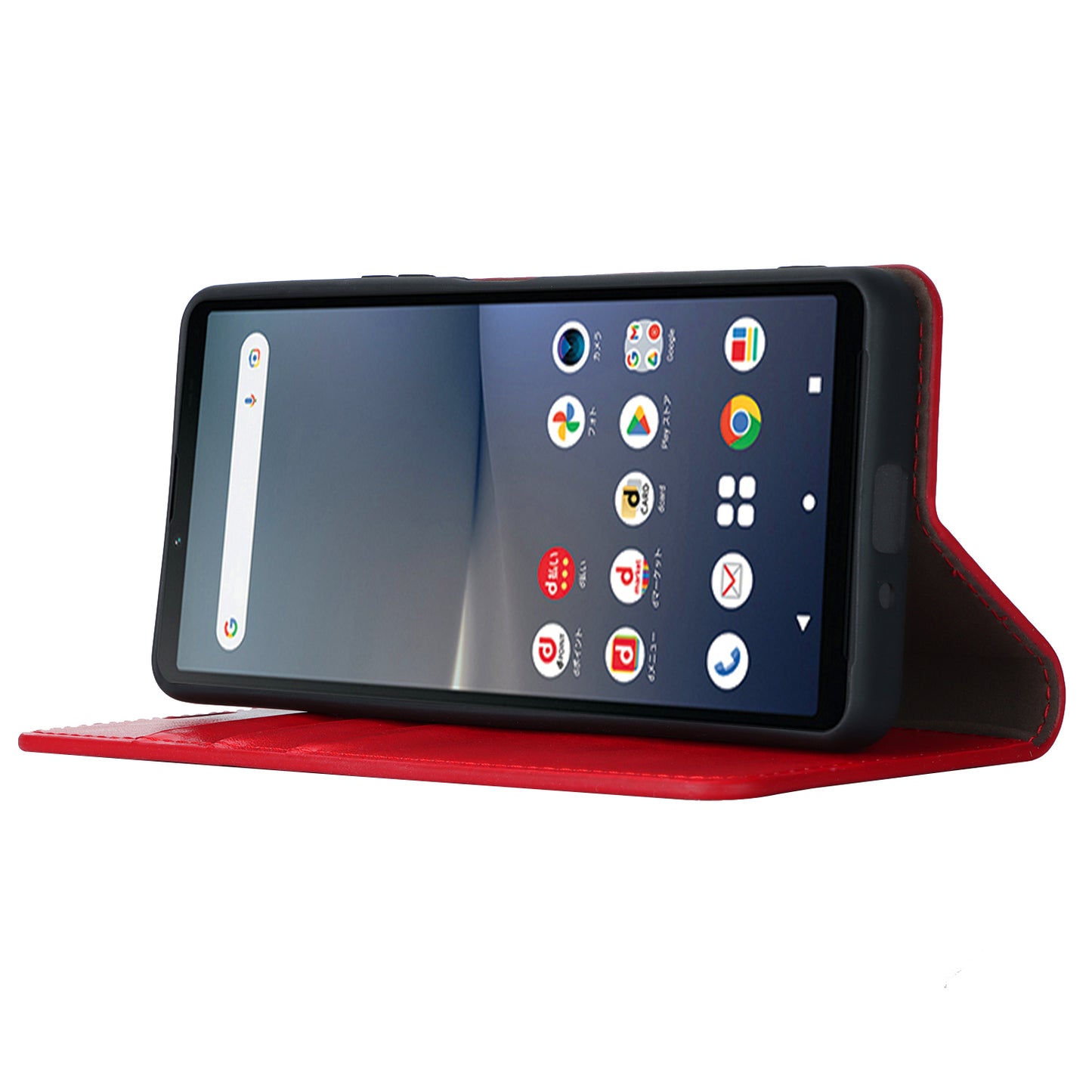 Stand Wallet for Sony Xperia 10 V Crazy Horse Texture Phone Case Genuine Cow Leather Cover - Red