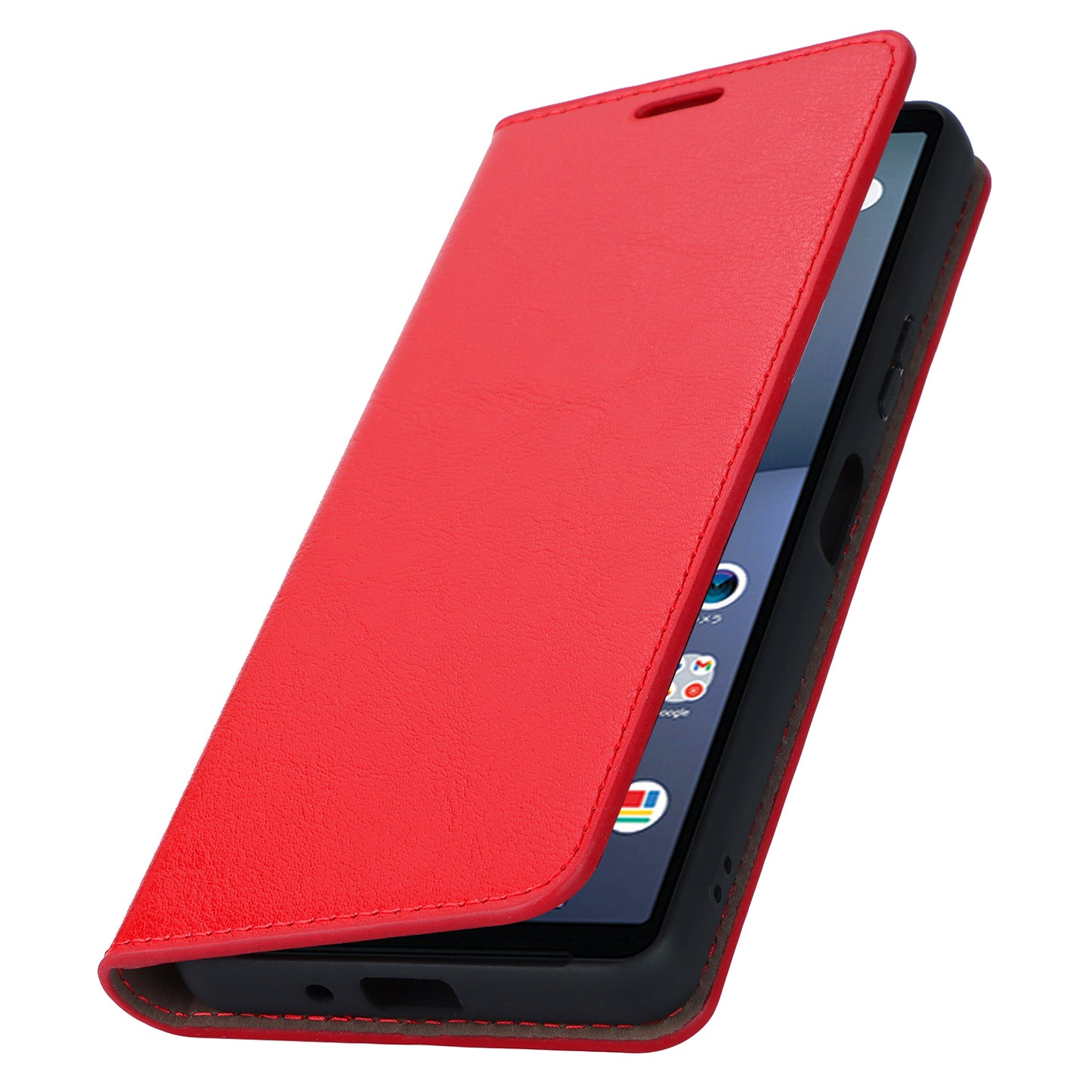 Stand Wallet for Sony Xperia 10 V Crazy Horse Texture Phone Case Genuine Cow Leather Cover - Red