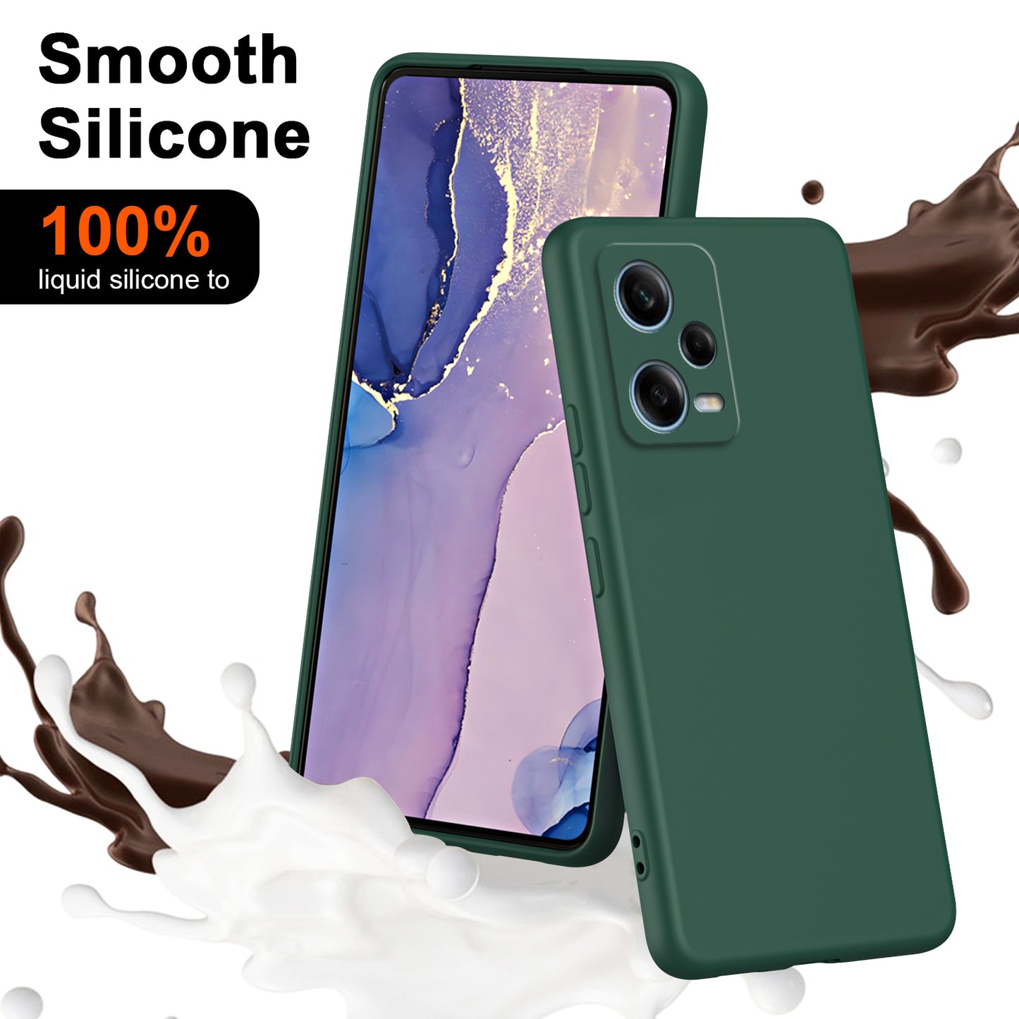 Uniqkart for Xiaomi Redmi Note 12 Pro 5G Fiber Lining Phone Case 2.2mm Rubberized Soft TPU Back Cover - Purple