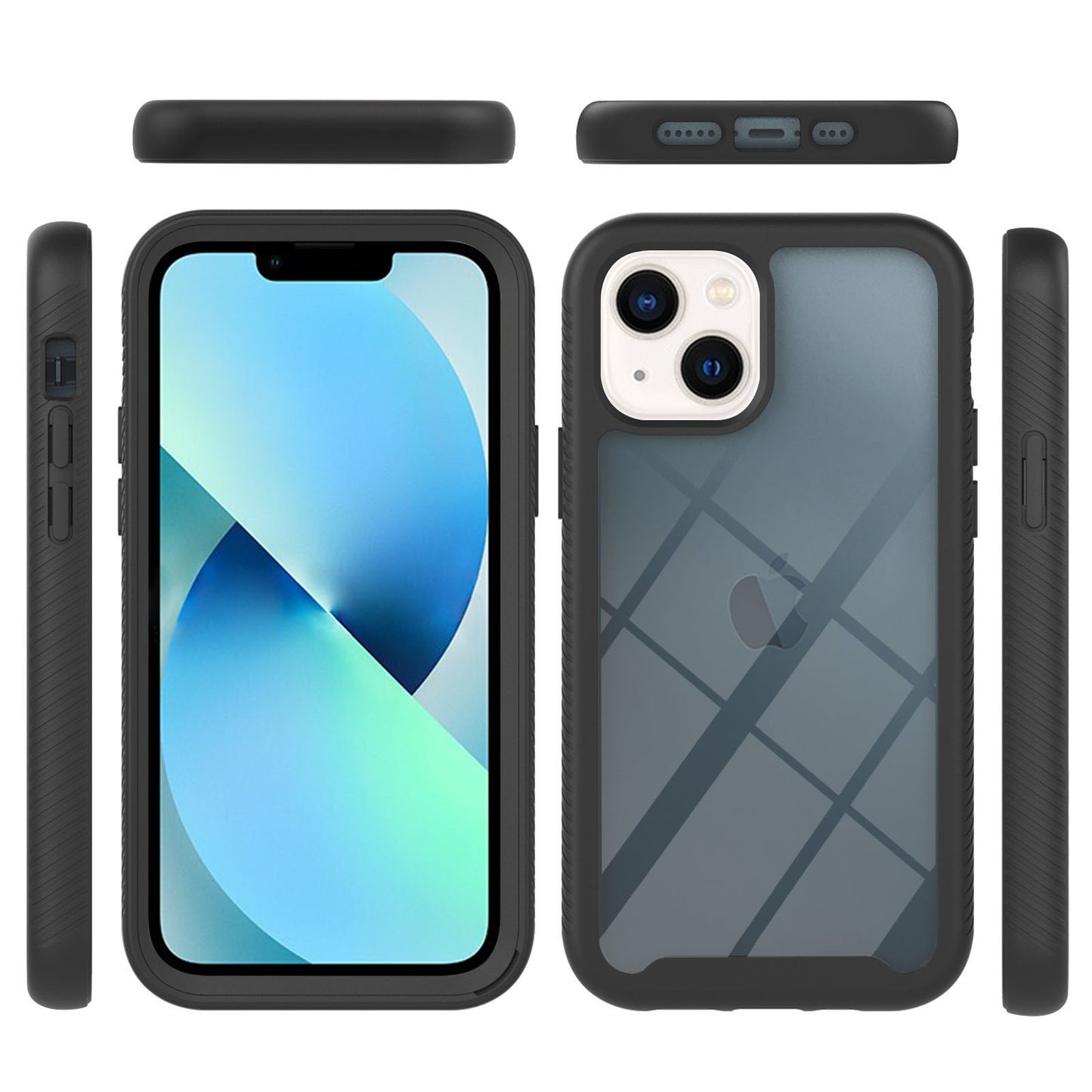 YB PC Series-3 for iPhone 15 PC+TPU Phone Case Detachable 2-in-1 Shockproof Cover - Black