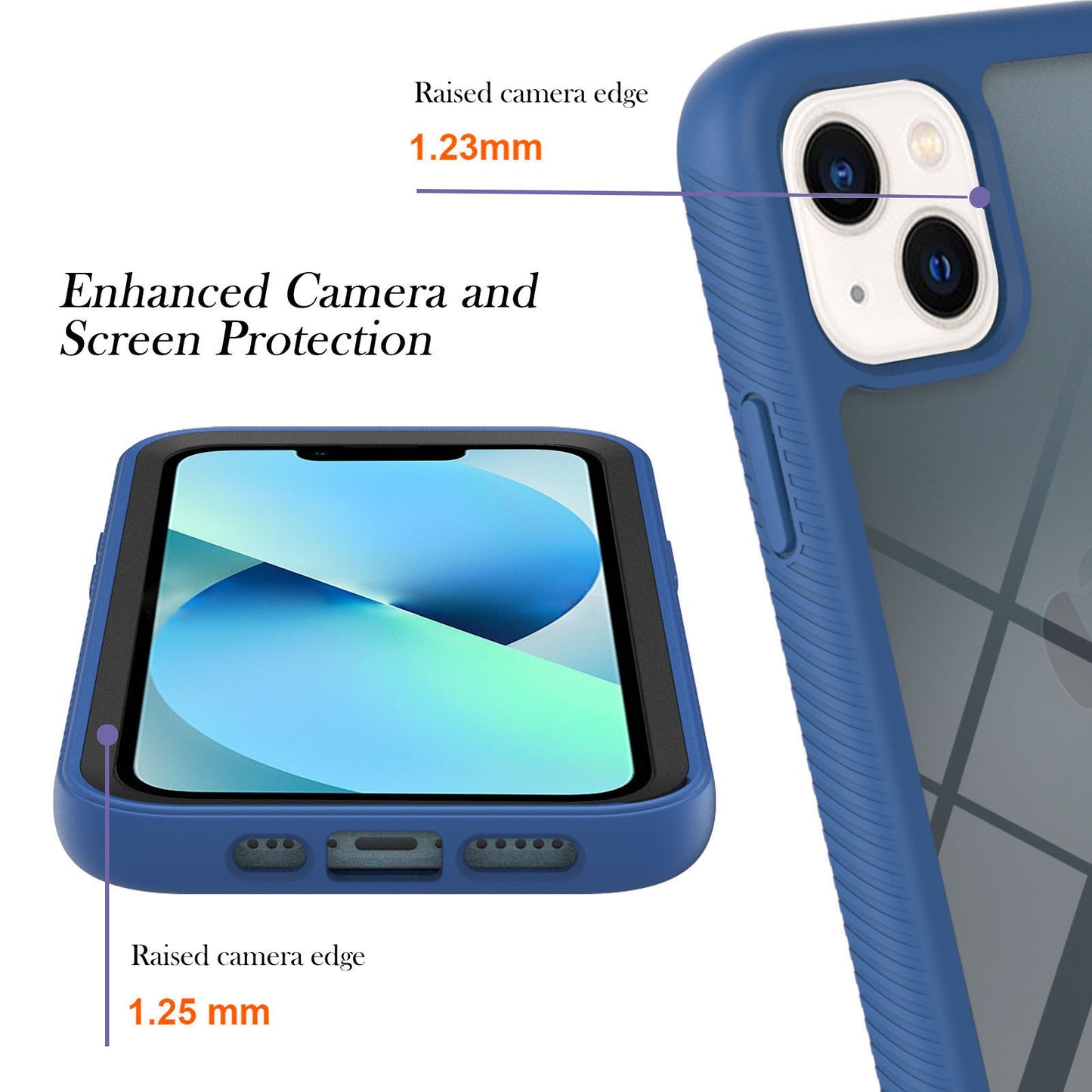 YB PC Series-3 for iPhone 15 PC+TPU Phone Case Detachable 2-in-1 Shockproof Cover - Sapphire