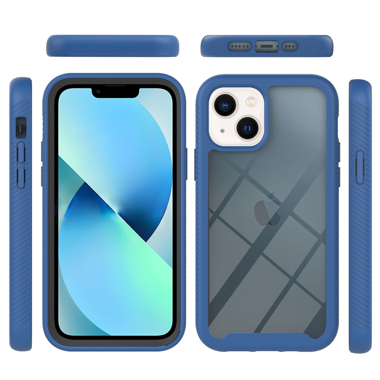 YB PC Series-3 for iPhone 15 PC+TPU Phone Case Detachable 2-in-1 Shockproof Cover - Sapphire