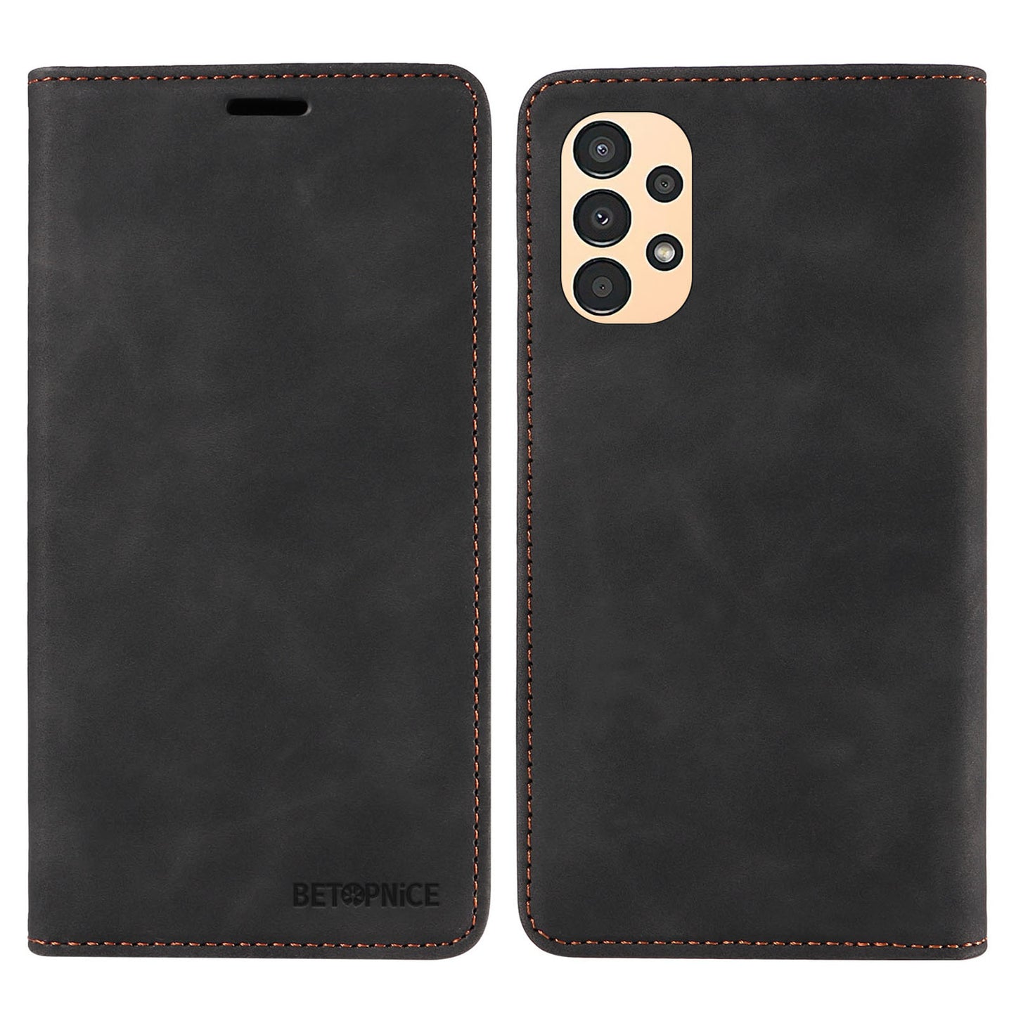 Uniqkart 003 Samsung Galaxy A13 4G / A13 5G / A04s 4G / M13 5G / A04 4G Phone Case Wallet RFID Blocking Cover - Black