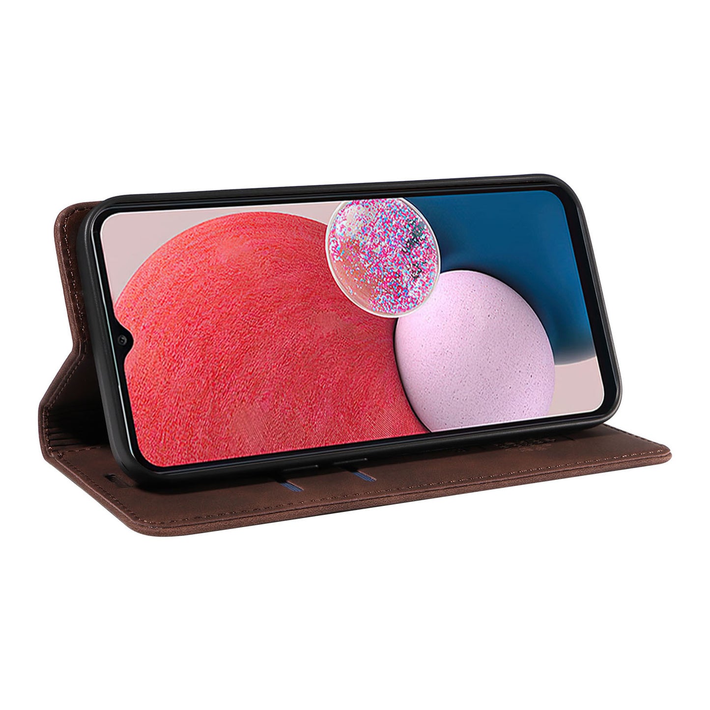 Uniqkart 003 Samsung Galaxy A13 4G / A13 5G / A04s 4G / M13 5G / A04 4G Phone Case Wallet RFID Blocking Cover - Brown