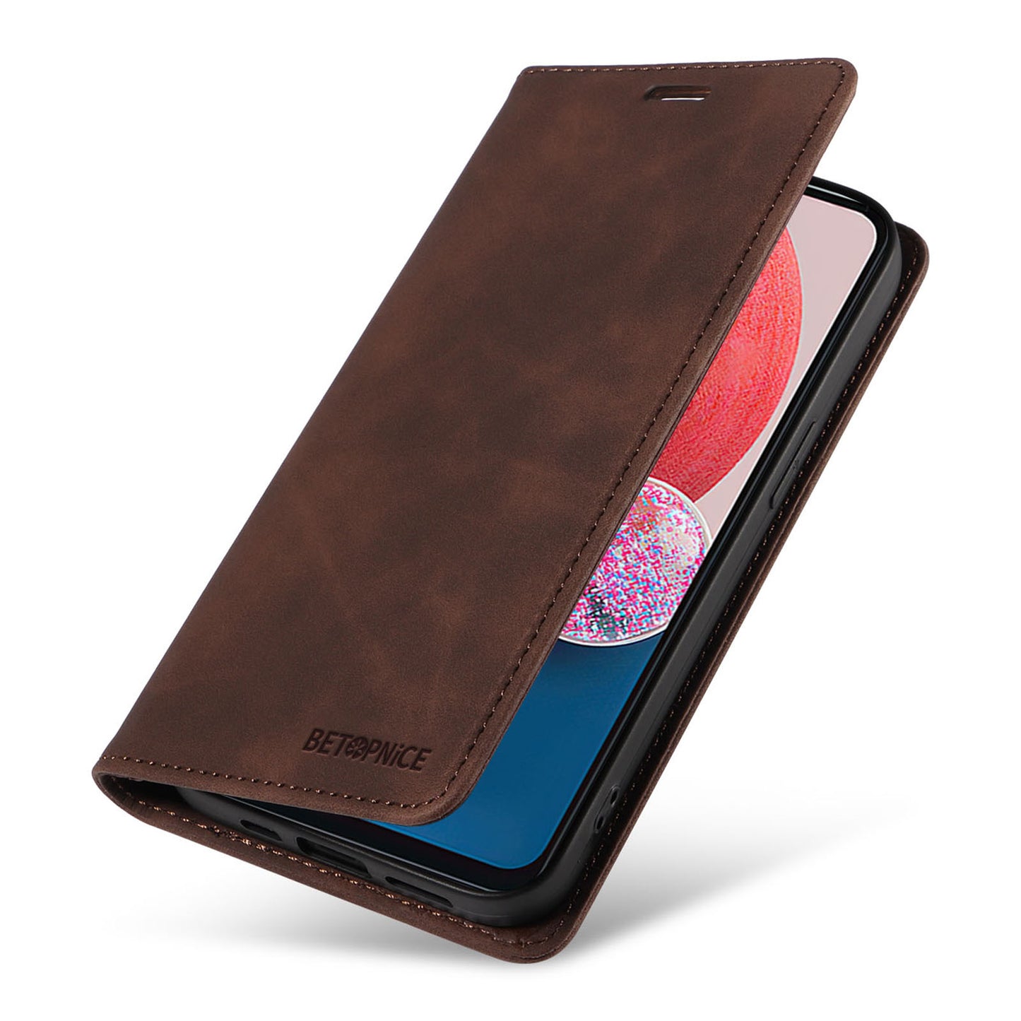 Uniqkart 003 Samsung Galaxy A13 4G / A13 5G / A04s 4G / M13 5G / A04 4G Phone Case Wallet RFID Blocking Cover - Brown