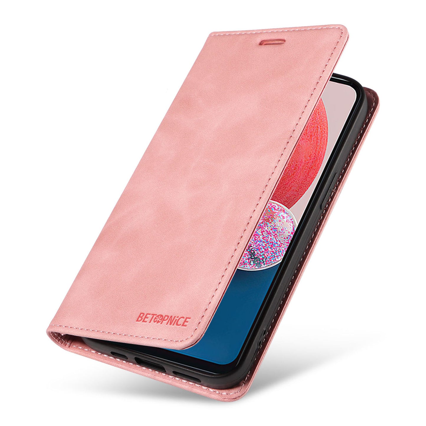 Uniqkart 003 Samsung Galaxy A13 4G / A13 5G / A04s 4G / M13 5G / A04 4G Phone Case Wallet RFID Blocking Cover - Pink
