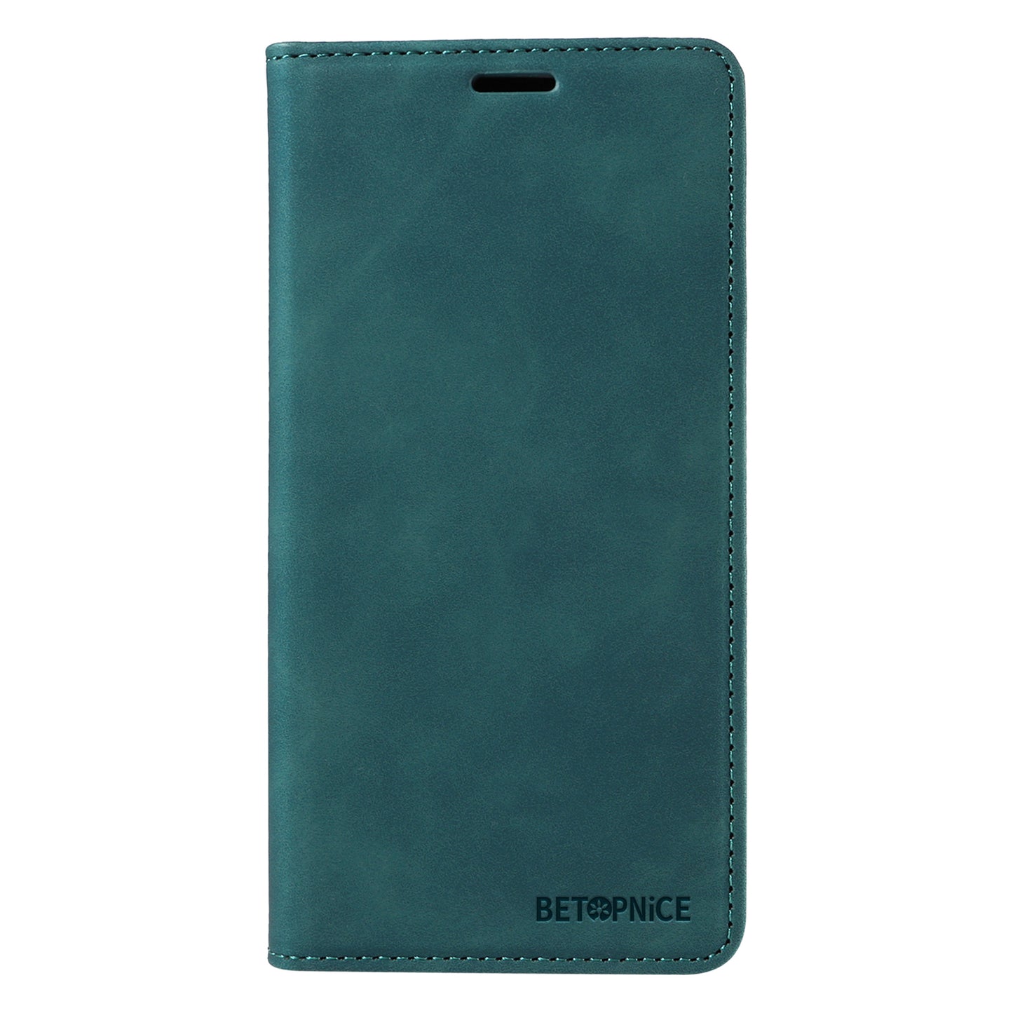 Uniqkart 003 For iPhone 15 Phone Case RFID Blocking PU Leather Stand Cover Wallet - Green