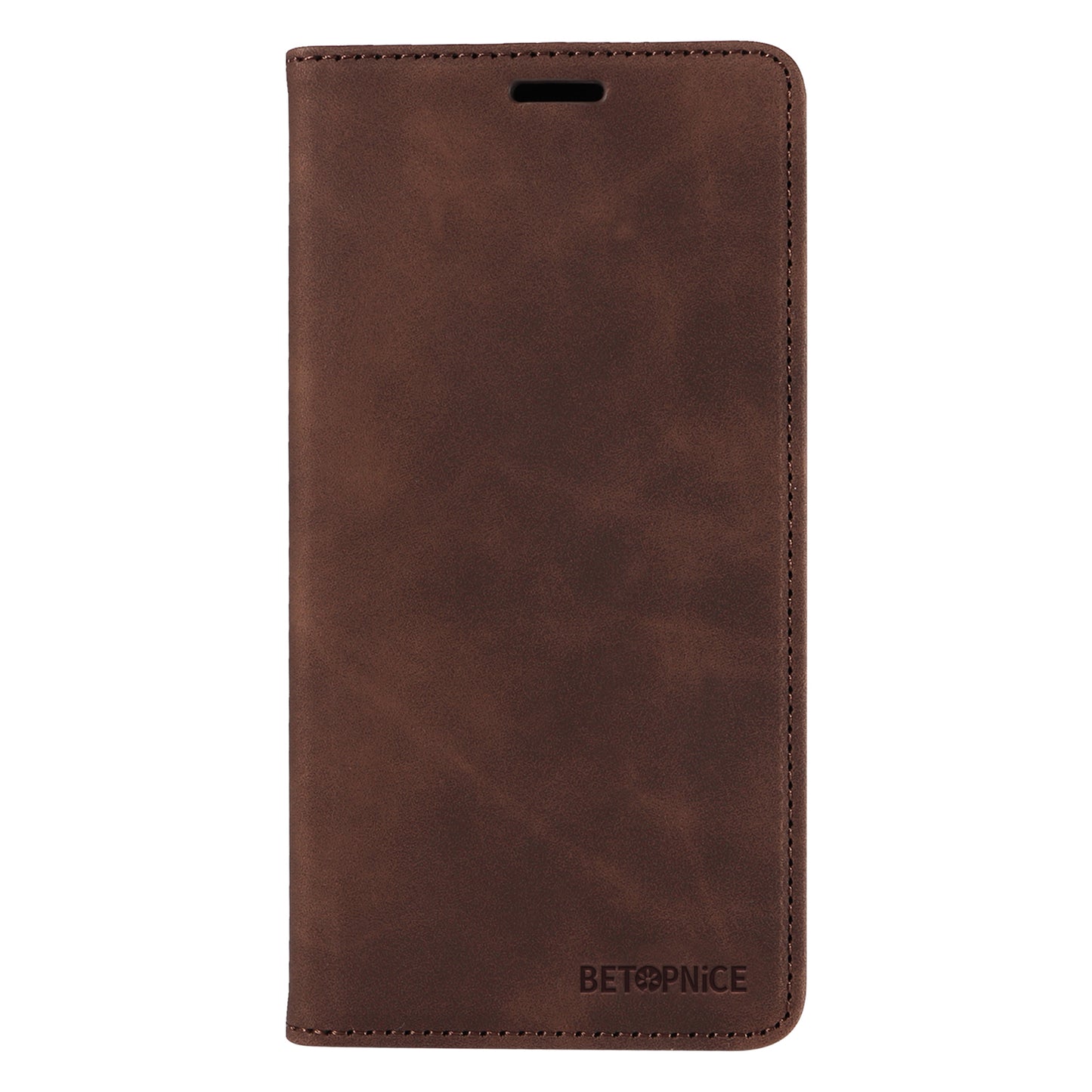 Uniqkart 003 For iPhone 15 Phone Case RFID Blocking PU Leather Stand Cover Wallet - Brown
