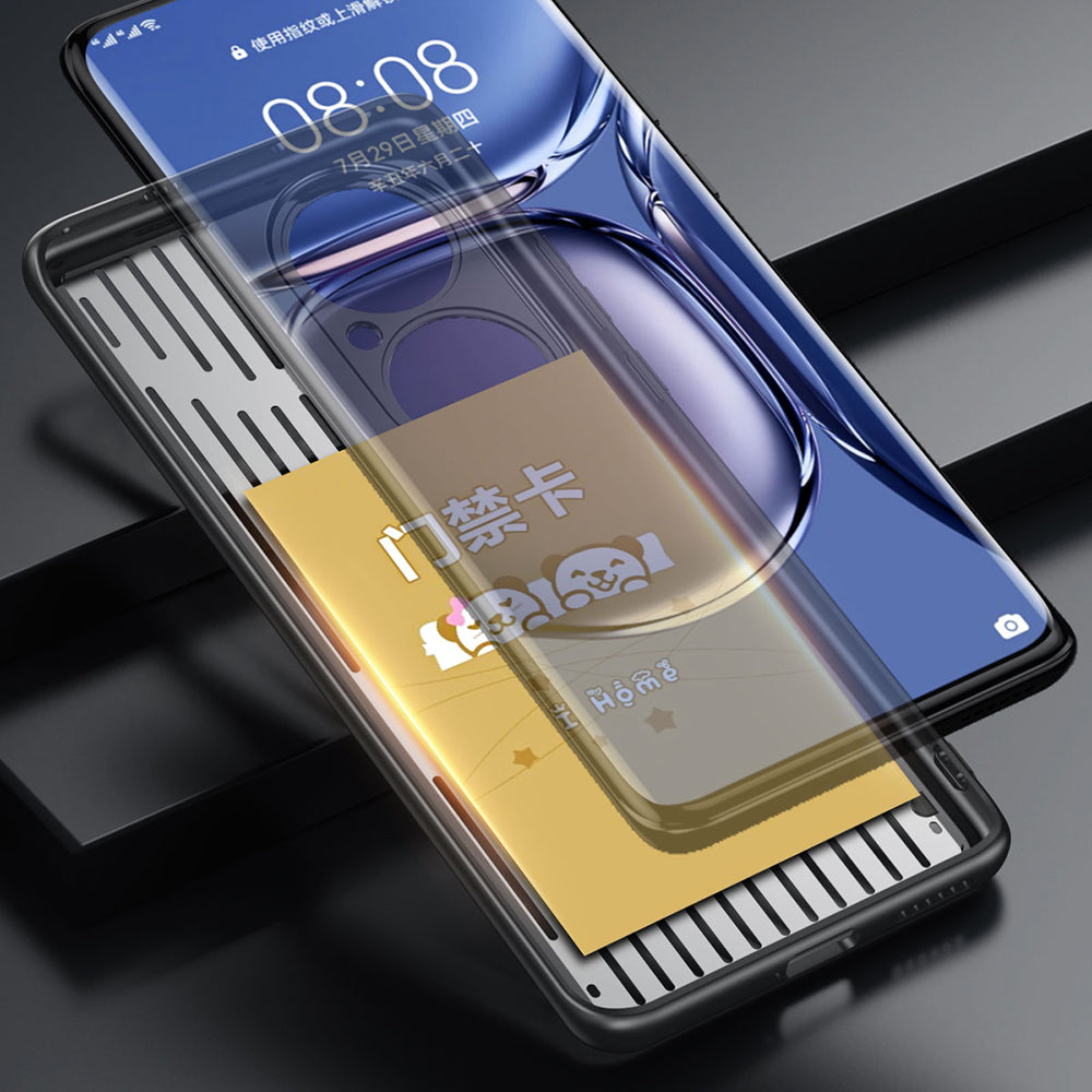 Uniqkart for Huawei P50 Pro 4G Magnetic Phone Case Hollow Heat Dissipation TPU + Aluminum Alloy Back Cover - Silver