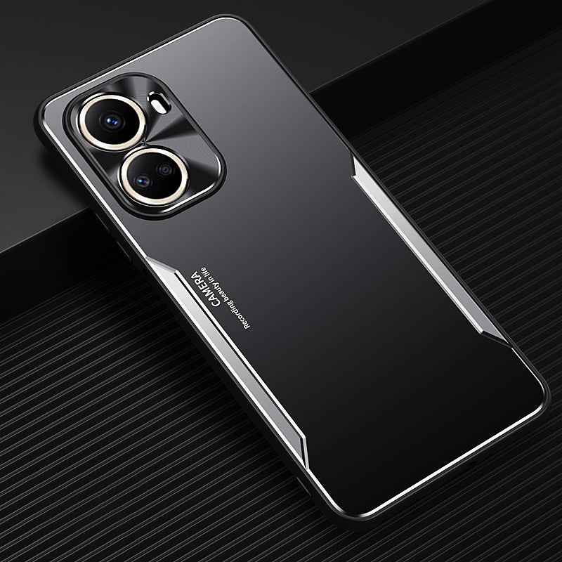 Uniqkart for Huawei nova 10 SE 4G Phone Case Anti-scratch Aluminium Alloy+TPU Smartphone Cover - Silver