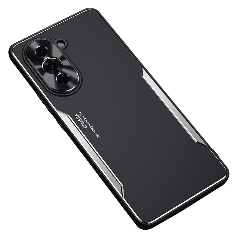Uniqkart for Huawei nova 10 4G Anti-drop Phone Case Aluminium Alloy + TPU Cell Phone Cover - Silver