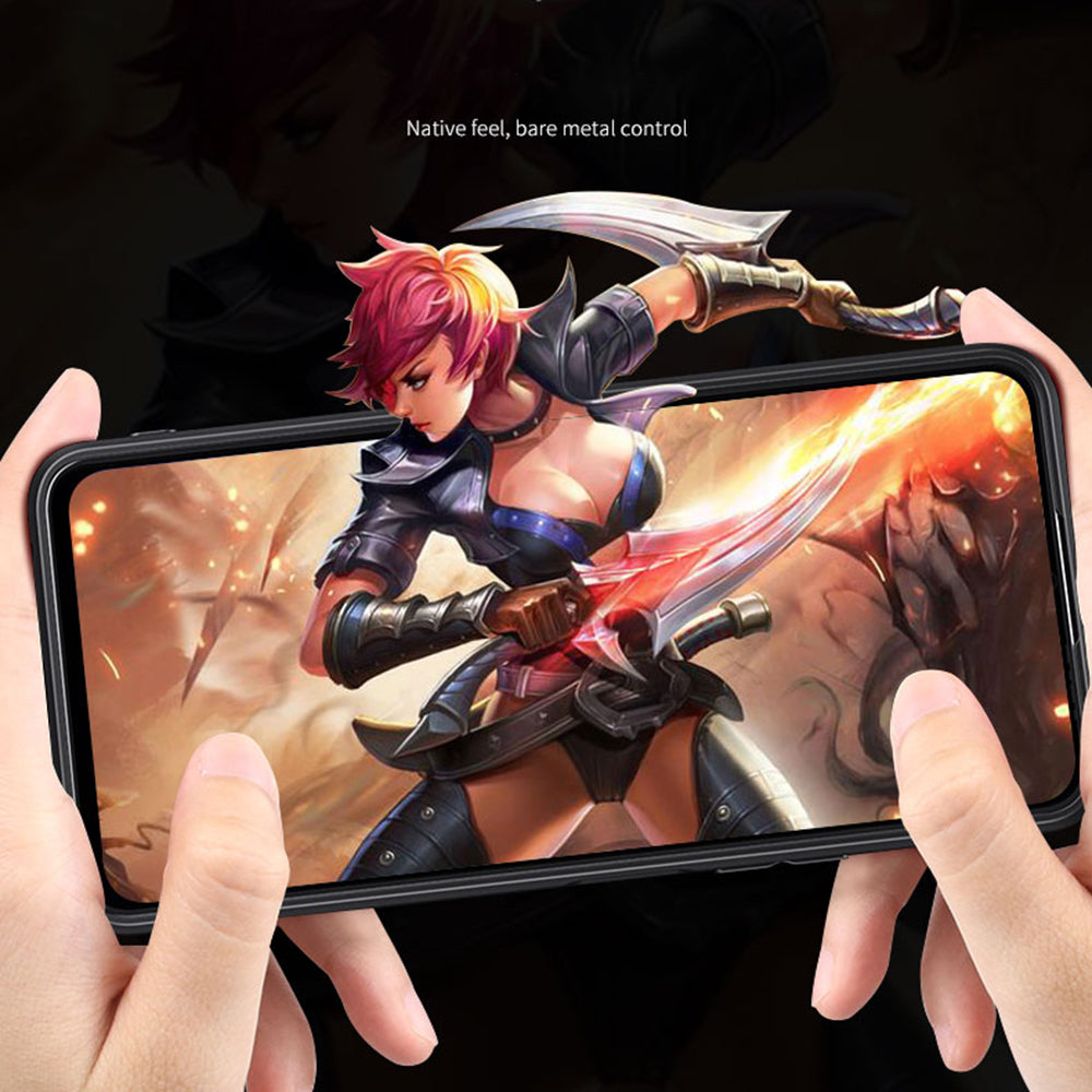 Uniqkart for Huawei P60 Pro Shockproof Back Case Aluminium Alloy+TPU Phone Cover - Blue