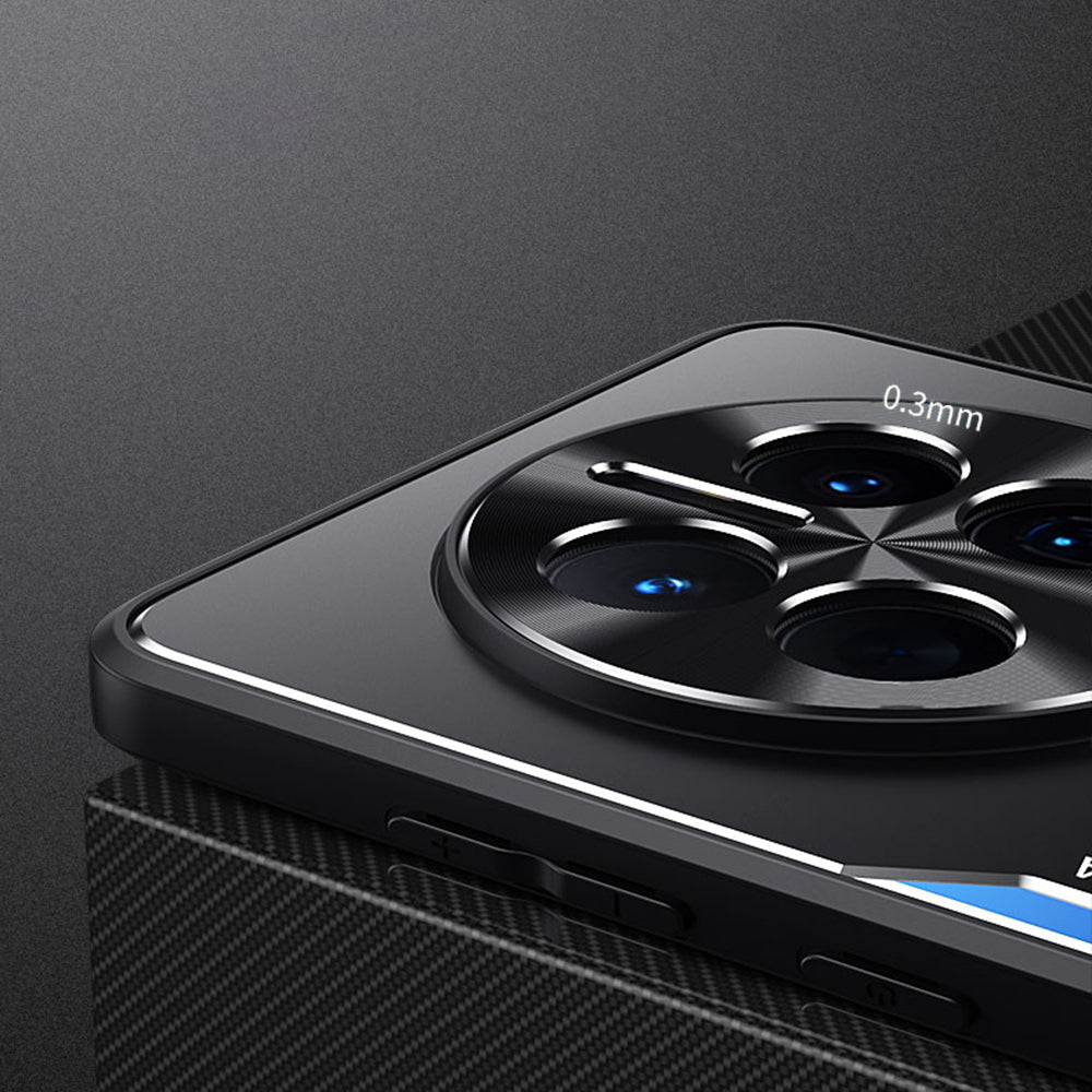 Uniqkart for Huawei Mate 50 Pro 4G TPU+Aluminium Alloy Kickstand Phone Case Shockproof Back Cover - Blue