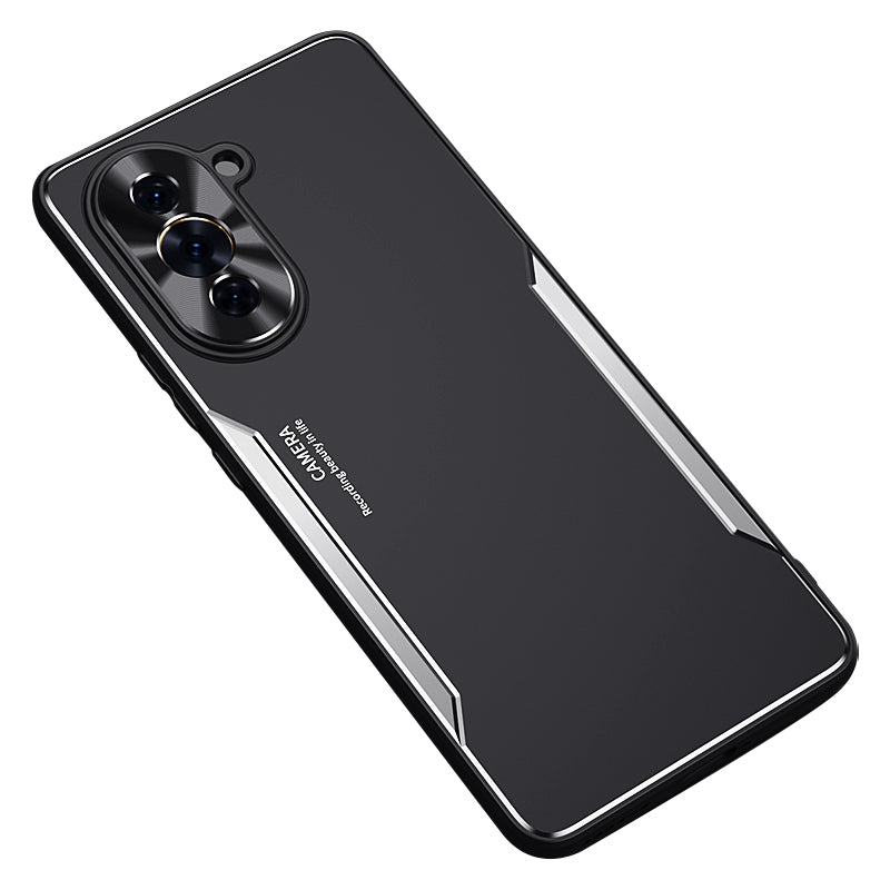 Uniqkart for Huawei nova 10 Pro 4G Aluminium Alloy+TPU Phone Cover Drop-proof Back Case - Silver