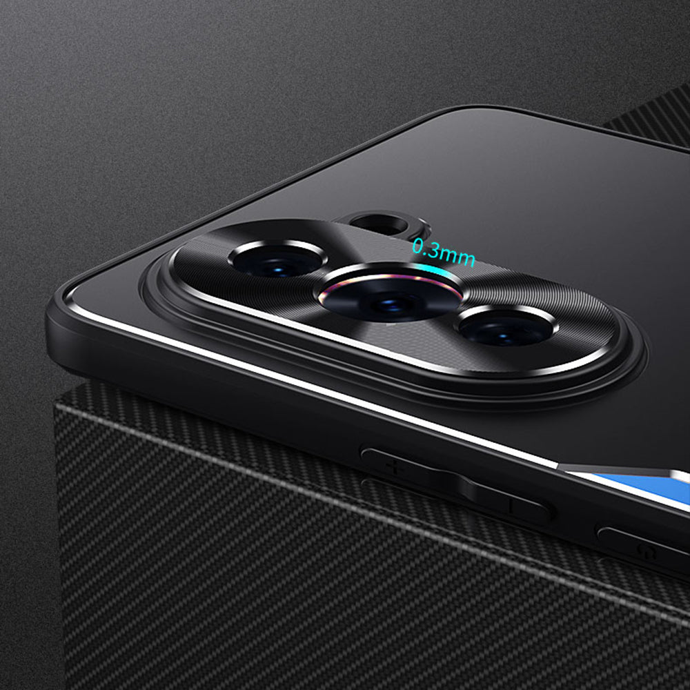 Uniqkart for Huawei nova 10 Pro 4G Aluminium Alloy+TPU Phone Cover Drop-proof Back Case - Silver