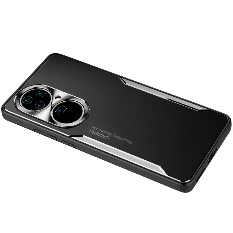 Shockproof Phone Case for Huawei P50 Pro 4G Aluminium Alloy+TPU Back Cover - Silver