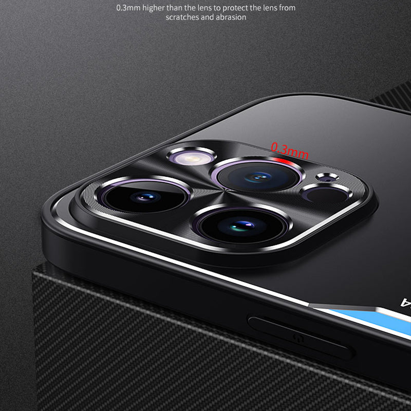 Uniqkart for iPhone 12 Pro Shockproof Cell Phone Shell Anti-dust Aluminium Alloy + TPU Phone Case Cover - Red